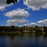 Blick auf das luxemburgische Moselufer in Remich