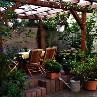 überdachte Sitzecke