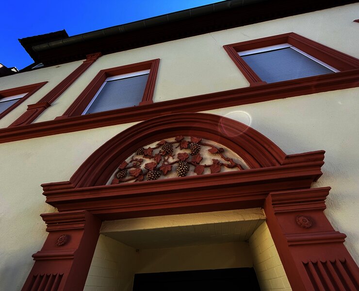 Weintrauben vor der Tür