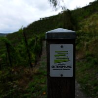 Beschilderung entlang der Strecke