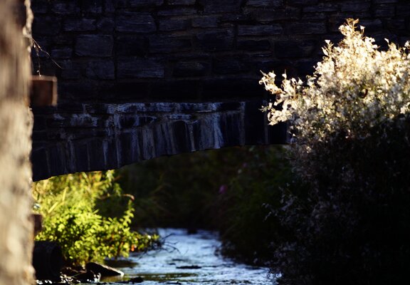 Blick auf die Frohnbachbrücke in Burgen