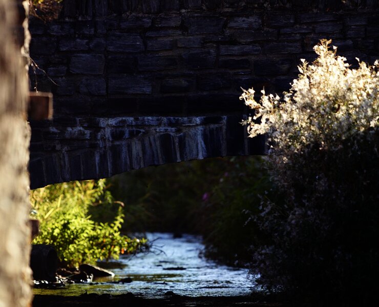 Blick auf die Frohnbachbrücke in Burgen