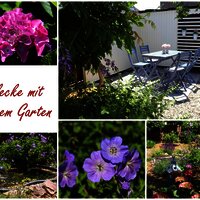 Grillecke mit kleinem Garten