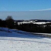 Blick auf die Winterlandschaft