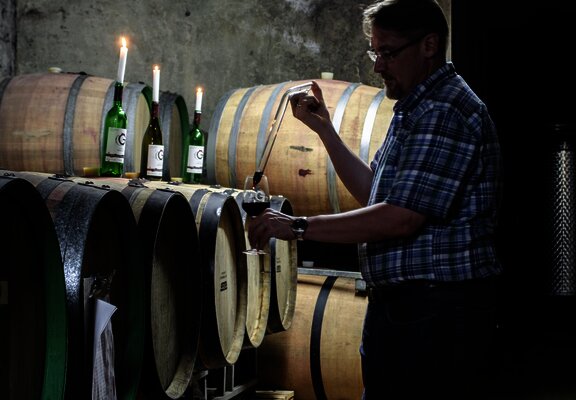 Weingut Gindorf Kellerarbeit
