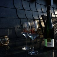 Ein Glas Wein in der Abendsonne