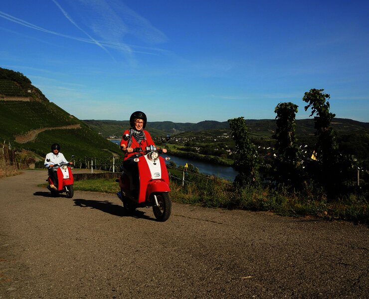 Roller-Touren im Weinberg