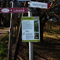 Infotafel über die Wiese