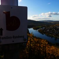Beschilderung entlang der Strecke