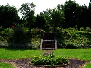 Garten mit Treppe