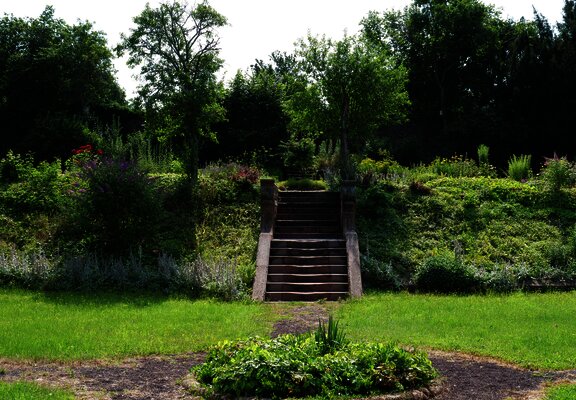Garten mit Treppe