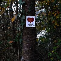 Beschilderung entlang der Strecke