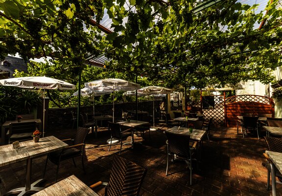 Terrasse mit Schatten