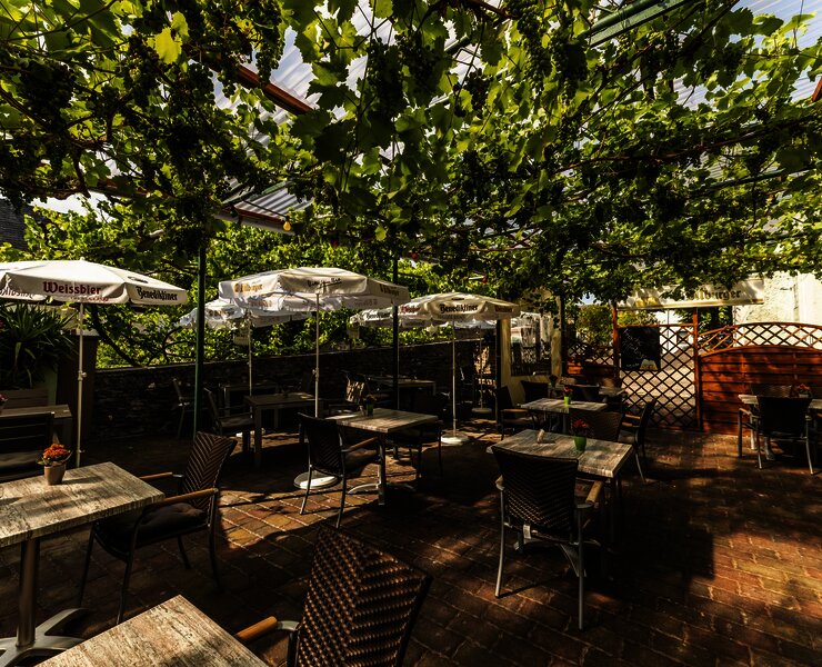 Terrasse mit Schatten