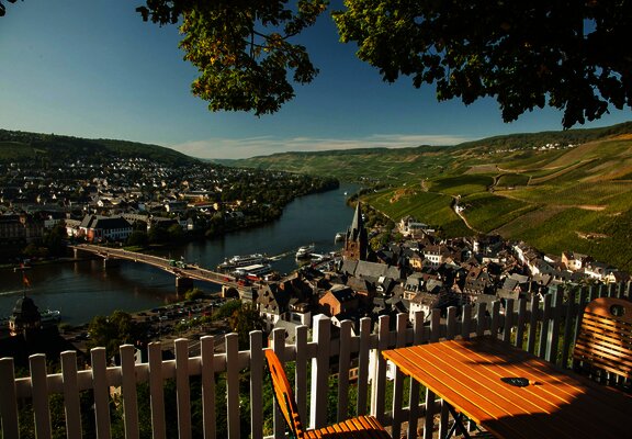 Blcik auf die Mosel und Weinberge