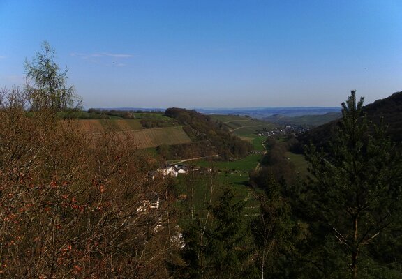Blick von der "Kanzel" auf Burgen