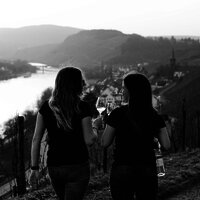 Spaziergang in den Weinbergen