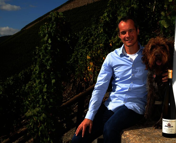 Martin Conrad in den Weinbergen