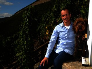 Martin Conrad in den Weinbergen