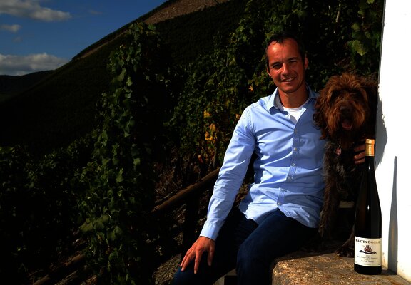 Martin Conrad in den Weinbergen