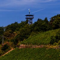 Blick auf den Prinzenkopfturm bei Zell