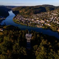 Mosel - Prinzenkopfturm -Alf - Bullay -Doppelstockbrücke