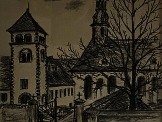 Zuschnitt Zeichnung Kloster Filzen