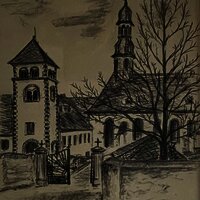 Zuschnitt Zeichnung Kloster Filzen