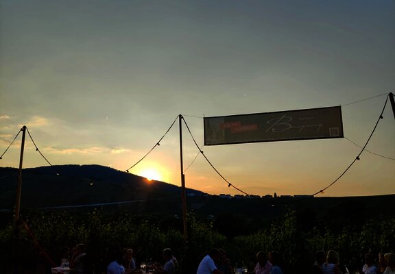 Hoffest Sonnenuntergang