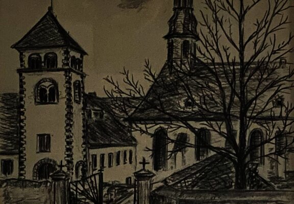 Zuschnitt Zeichnung Kloster Filzen