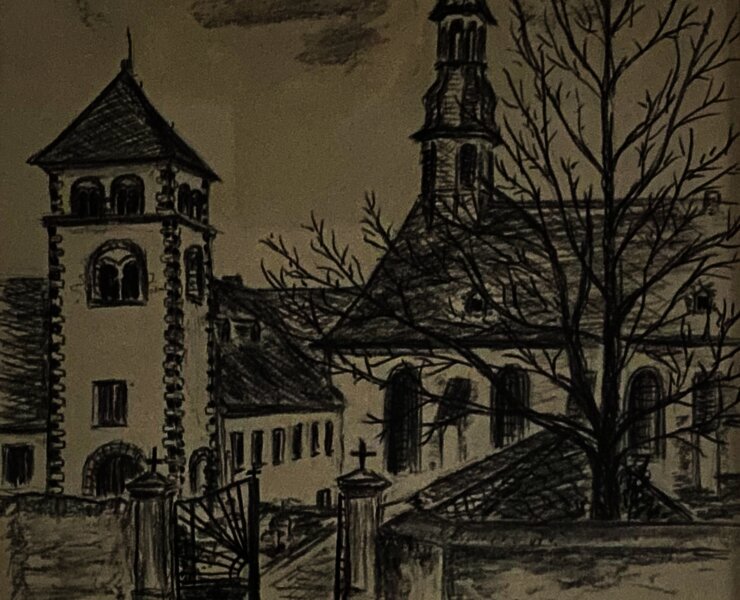 Zuschnitt Zeichnung Kloster Filzen