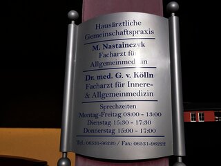 Gemeinschaftspraxis Schild