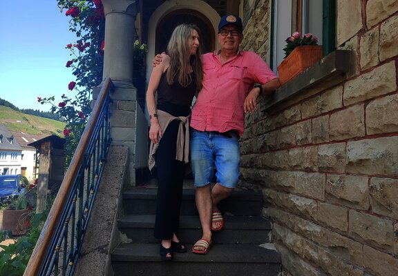 Das sind Ihre Gastgeber, die Familie Lieser.
