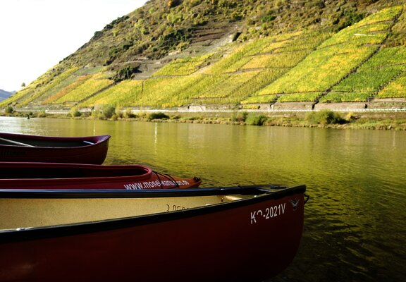 Kanus in der Mosel