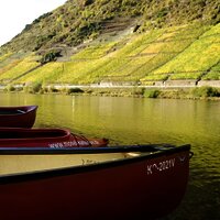 Kanus in der Mosel