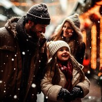 Familie an Weihnachten