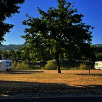 Ansicht Straße Wohnmobilstellplatz