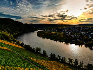 Ausblick ins Moseltal bei Piesport