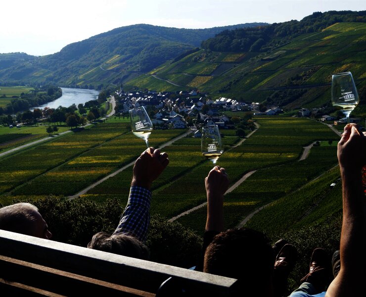 Blick auf das Weindorf Kesten