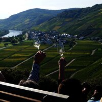 Blick auf das Weindorf Kesten