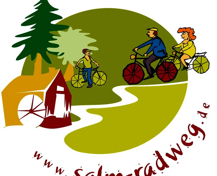 Wegmarkierung Salm-Radweg