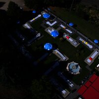 Der Minigolfplatz in Brauneberg von oben