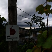 Beschilderung entlang der Strecke