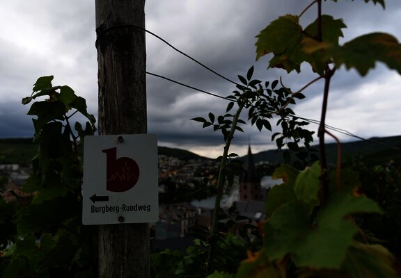 Beschilderung entlang der Strecke