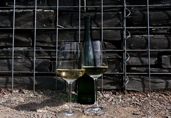 Weingenuss im Weinberg an der Mosel