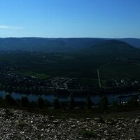 Panorama über die Mosellandschaft bei Klüsserath