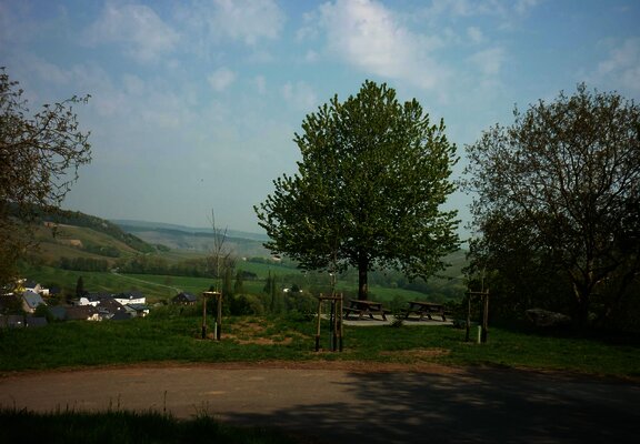 Rastplatz oberhalb von Burgen