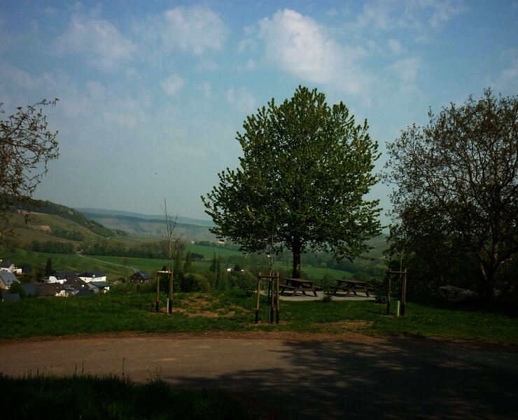 Rastplatz oberhalb von Burgen