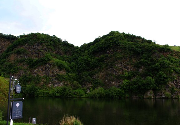 unser Blick auf den Loreleyfelsen der Mosel