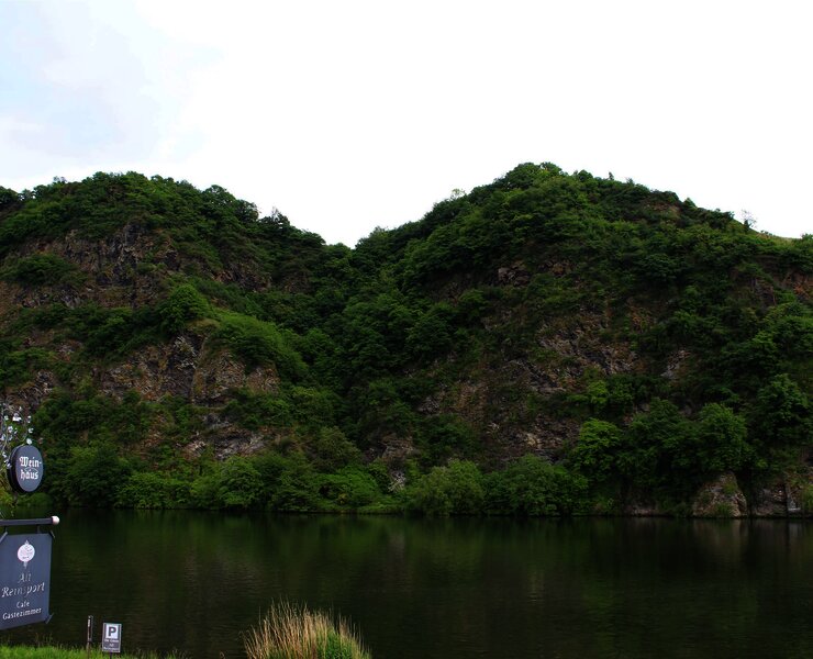 unser Blick auf den Loreleyfelsen der Mosel